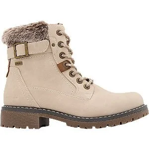 Tom Tailor Botki sznurowane - Damskie - Kolor: Cream - Rozmiar: 37 - Botki damskie - miniaturka - grafika 1