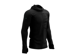 COMPRESSPORT Termiczna bluza biegowa 3D Thermo Hoodie Black Edition 2021 czarna - Bluzy sportowe męskie - miniaturka - grafika 6