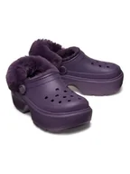 Klapki i japonki damskie - Crocs Chodaki "Stomp Lined" w kolorze fioletowym - miniaturka - grafika 1