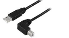 MicroConnect USB-A 2.0 do USB-B pod kątem 90 stopni 10 m M-M USB B męski kątowy kabel Hi-Speed - Kable USB - miniaturka - grafika 1