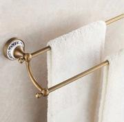 Wieszaki łazienkowe - wieszak łazienkowy retro MENIPE szczotkowany mosiądz - miniaturka - grafika 1