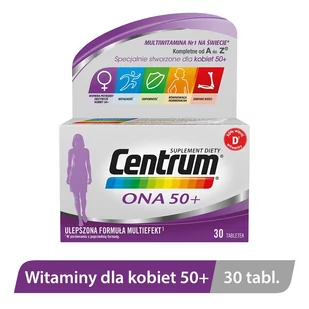 PFIZER CORPORATION AUSTRIA GMBH CONSUMER HEALTHCAR Centrum Ona 50+ witaminy i minerały dla kobiet 30 tabletek 3214941 - Witaminy i minerały - miniaturka - grafika 1