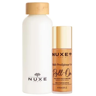 Nuxe Zestaw: HP Or Suchy olejek z drobinkami roll-on 60 ml + Butelka 500 ml - Olejki do ciała i włosów - miniaturka - grafika 1