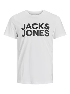 Koszulki męskie - Jack & Jones Koszulka "Corp" w kolorze białym - grafika 1