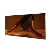 Tablice i flipcharty - Nowoczesny panel   Kobieta z materiałem 120x60 cm - miniaturka - grafika 1