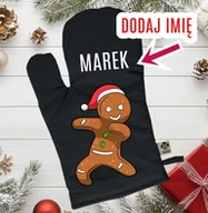 Fartuchy i rękawice kuchenne - ŚWIĄTECZNA RĘKAWICA KUCHENNA NA PREZENT Z IMIENIEM - miniaturka - grafika 1