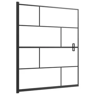 vidaXL Kabina prysznicowa ESG 116x140 cm czarna 150751 - Ścianki i drzwi prysznicowe - miniaturka - grafika 1