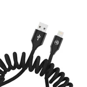 Kable USB - Tellur Data Cable Extendable Usb To Lightning, 3A, 1.8M, Black - miniaturka - grafika 1