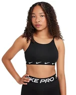 Biustonosze - Nike Girl'S Biustonosz Dri-Fit One, Czarny/Biały, FD2276-010, XS - miniaturka - grafika 1
