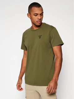 Koszulki męskie - GUESS T-Shirt M1GI56 K8HM0 Zielony Regular Fit - grafika 1