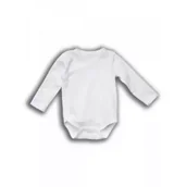 Body dla niemowląt - Nanaf Organic Bamboo, Body kimono z długim rękawem biel - miniaturka - grafika 1