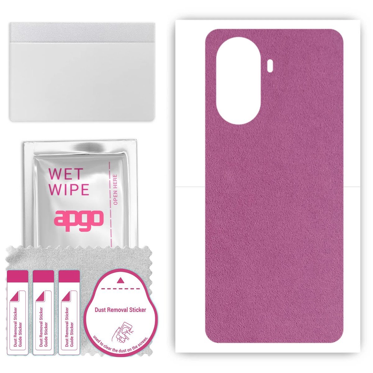 Folia naklejka skórka strukturalna na TYŁ Zamsz do Huawei Enjoy 50 - Zamsz Fioletowy - apgo SKINS