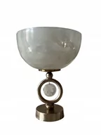 Świeczniki - ŚWIECZNIK METAL SZKŁO DUŻY BIAŁY - miniaturka - grafika 1