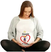 Gadżety dla niej i dla niego - Koszulka ciążowa Książę w środku - miniaturka - grafika 1