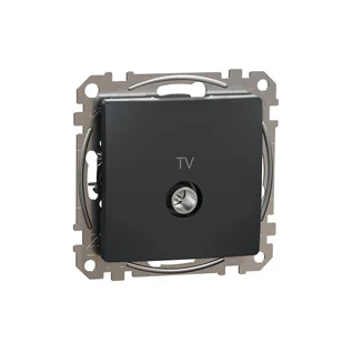 Schneider Gniazdo antenowe TV przelotowe (7dB) SEDNA Design & Elements antracyt - Gniazdka elektryczne - miniaturka - grafika 1