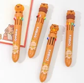 Długopisy - Długopis Wielokolorowy 10 Wkładów 10 Kolorów Kapibara - miniaturka - grafika 1