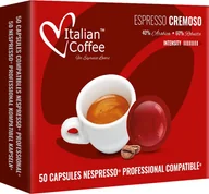 Kawa w kapsułkach i saszetkach - Italian Coffee, Cremoso, Kapsułki Kompatybilne Z Systemem Nespresso Professional, 50 Kapsułek - miniaturka - grafika 1