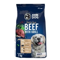 Sucha karma dla psów - John Dog BERRY Ś/D RASY wołowina z krylem 3kg - miniaturka - grafika 1