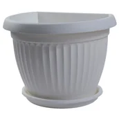 Donice - Osłonka naścienna DONA 17 z podstawką biały - miniaturka - grafika 1