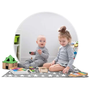 Namiot tipi dla dzieci z girlandą i światełkami Nukido - szare w gwiazdki - Namioty i tipi dla dzieci - miniaturka - grafika 14