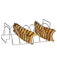 Akcesoria do grilla - Kuchenprofi Dwustronny stojak do grillowania 38x25,5x12,5 cm Kuchenprofi srebrny kod KU-1066532800 1066532800 - miniaturka - grafika 1