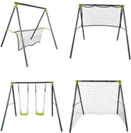 Place zabaw - Plac zabaw do ogrodu Deluxe Multisport 5w1 huśtawka, bramka, siatkówka - miniaturka - grafika 1
