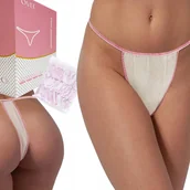 Pieluchy - Stringi kosmetyczne jednorazowe damskie 100 sztuk majtki do masażu bielizna - miniaturka - grafika 1