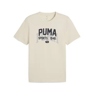 Męska koszulka z grafiką w uniwersyteckim stylu PUMA Alpine Snow White - Koszulki sportowe męskie - miniaturka - grafika 1