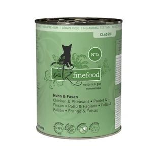 Zestaw Catz Finefood w puszce, 12 x 400 g - Kurczak z mięsem z bażanta - Mokra karma dla kotów - miniaturka - grafika 1