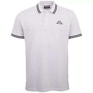 Koszule męskie - Kappa Deutschland Męska koszula polo ALEOT, Bright White, standard - grafika 1