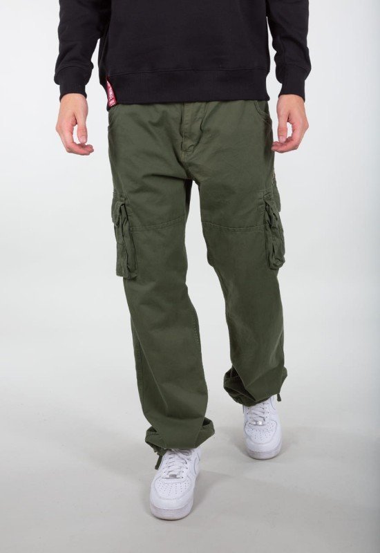 spodnie bojówki ALPHA INDUSTRIES - JET PANT DARK OLIV -36