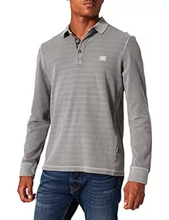 Camel Active Męska koszulka polo 4093616p01, szary (Stone Grey), 5XL - Koszulki męskie - miniaturka - grafika 1