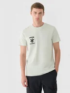 Koszulki sportowe męskie - Męski t-shirt z nadrukiem 4F 4FRAW24TTSHM2603 - zielony - miniaturka - grafika 1