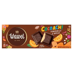 Wawel CocoAch! Tabliczka kakaowa z nadzieniem pomarańcza & wafelki 235 g - Czekolada - miniaturka - grafika 1