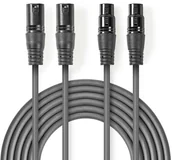 Kable - Kabelis Nedis 2x XLR M - 2x XLR F 5m - miniaturka - grafika 1