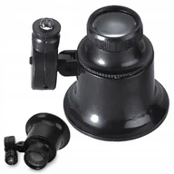 Mikroskopy i lupy - LUPA JUBILERSKA 20X LED LUPKA ZEGARMISTRZOWSKA NA OKO MG13B9A - miniaturka - grafika 1