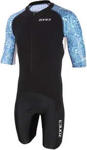 Zone3 Zone3 Lava Strój triathlonowy z krótkim rękawem Mężczyźni, czarny/niebieski XL 2022 Pianki do pływania TS20MLSS106-XL - Pianki do pływania - miniaturka - grafika 1