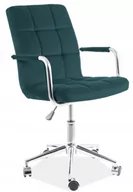 Fotele i krzesła biurowe - Signal Fotel obrotowy Q-022 Velvet Zielony [Wysyłka 2021-08-10] OBRQ022VZ - miniaturka - grafika 1