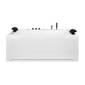 Wanny - Wanna LED z hydromasażem 183 x 142 cm biała SALAMANCA - miniaturka - grafika 1