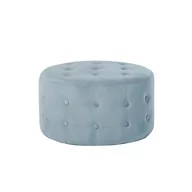 Taborety i hokery - Beliani Puf welurowy 55 cm szary TAMPA - miniaturka - grafika 1