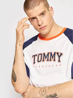 Koszulki męskie - Tommy Hilfiger T-Shirt Ss Tee Logo UM0UM02351 Biały Regular Fit - grafika 1