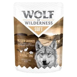 Wolf of Wilderness 10 + 2 gratis! of Wilderness 12 x 300/400 g Soft & Strong Meadow Grounds kurczak i królik 12 x 300 g - Mokra karma dla psów - miniaturka - grafika 4