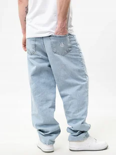 Spodnie Jeansowe Baggy Z Uszkodzeniami Męskie Niebieskie Jigga Wear M - Spodnie męskie - miniaturka - grafika 1
