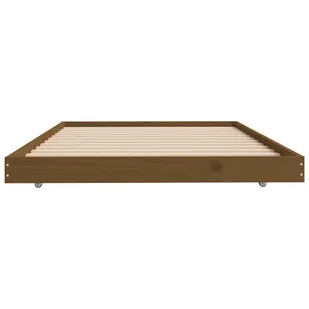 Lumarko Rama łóżka, miodowy brąz, 100x200 cm, lite drewno sosnowe - Łóżka - miniaturka - grafika 7