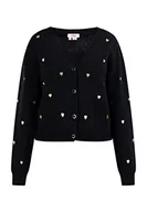 Swetry damskie - myMo Kardigan damski 12425413, czarny, XS-S - miniaturka - grafika 1