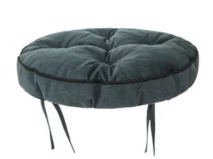 Poduszka siedzisko na krzesło okrągła, Zośka Fancy, Butelkowa zieleń, 38 cm - Poduszki na krzesła - miniaturka - grafika 1