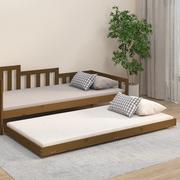 Łóżka - Lumarko Rama łóżka, miodowy brąz, 90x200 cm, lite drewno sosnowe - miniaturka - grafika 1