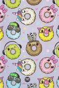 Zeszyty szkolne - PATIO, Zeszyt A5 60K Kratka Coolpack Happy Donuts Paczka 10 Sztuk - miniaturka - grafika 1