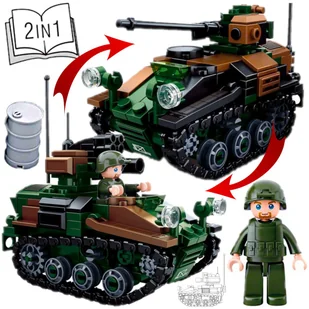 Klocki Czołg Wiesel Pływający Wóz Piechoty Niemiecka Tankietka Łasica - Klocki - miniaturka - grafika 1