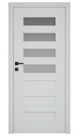 Drzwi wewnętrzne - Dre Drzwi Wewnętrzne Z Szybą Plus 40 Okleina Jasna Szara Mat - miniaturka - grafika 1